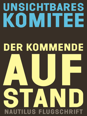 cover image of Der kommende Aufstand